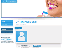 Tablet Screenshot of griet.spiessens.mijntandarts.be