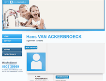 Tablet Screenshot of hans.vanackerbroeck.mijntandarts.be